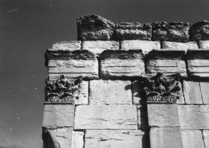 Palmyre/Tadmor , sanctuaire de Baalshamîn. Entablement de la façade postérieure
