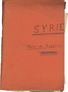 Rapport de 1953 sur la situation générale des sites historiques et des antiquités de Syrie rédigé par P. Collart sur demande de l'UNESCO.