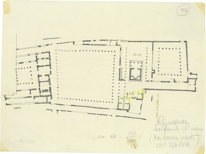 Palmyre/Tadmor, sanctuaire du Baalshamîn. Plan du sanctuaire vers 273