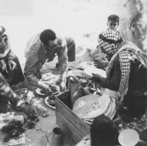 Palmyre/Tadmor, photographie d'ambiance, repas à l'ombre des oliviers