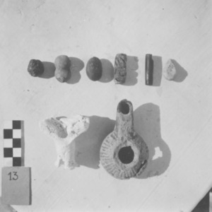 Palmyre/Tadmor, sanctuaire de Baalshamîn, divers objets provenant du loculus 13