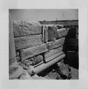 Palmyre/Tadmor, sanctuaire de Baalshamîn, blocs de remploi dans une abside byzantine