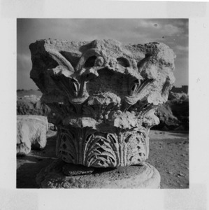 Palmyre/Tadmor, sanctuaire de Baalshamîn, chapiteau corinthien d'une colonne de la cour sud
