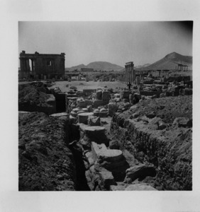 Palmyre/Tadmor, sanctuaire de Baalshamîn, bâtiments nord et portique R1, vue nord