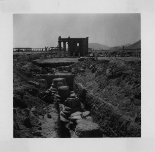 Palmyre/Tadmor, sanctuaire de Baalshamîn, bâtiments nord et portique R1, vue nord