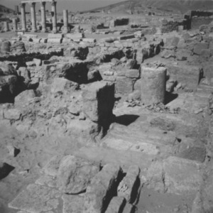 Palmyre/Tadmor, sanctuaire de Baalshamîn, bâtiments nord et extrémité nord du portique C1