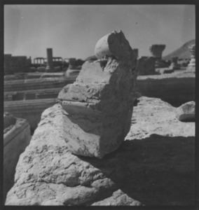 Palmyre/Tadmor, sanctuaire de Baalshamîn, fragment de base  mouluré