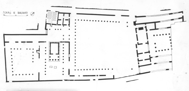 Palmyre/Tadmor, sanctuaire de Baalshamîn, plan du sanctuaire